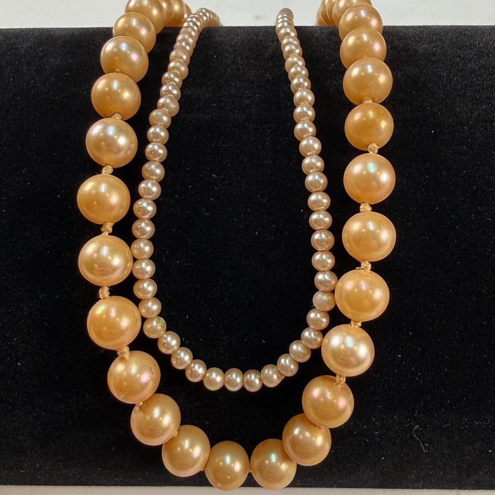 Marvella Vintage Faux Pearl Necklace Set Of Two Classic Timeless Jewelry
